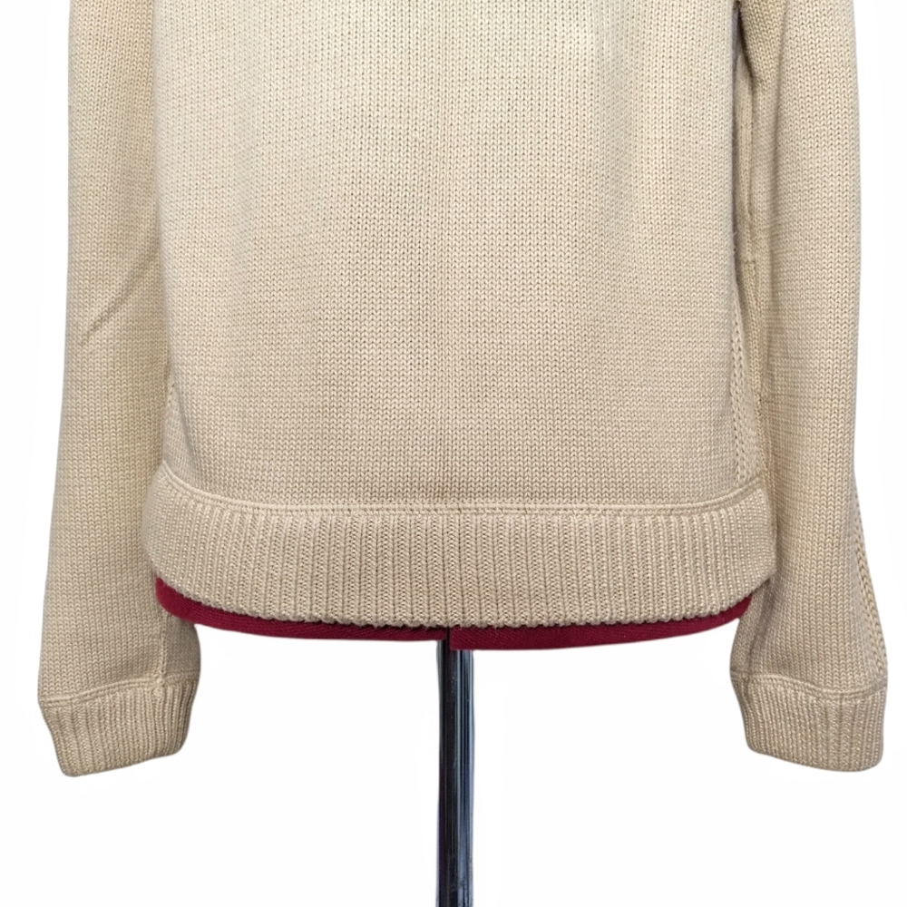 Ralph Lauren Camel Tan Cardigan Sweater Y2K 90s Medium - Picture 10 of 16
